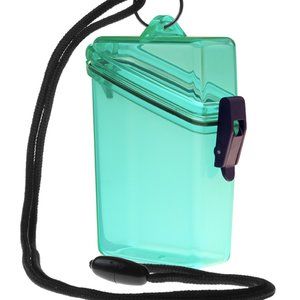 Large Waterproof Scuba Sport Security Green Clear Plastic ID Case New